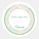 Search for classic birthday stickers Typography
