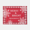 Search for rustic christmas doormats Red and white