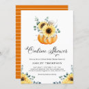 Search for rustic sunflower bridal shower invitations Pumpkin