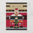 Search for fireman postcards Fire station