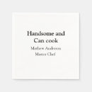 Search for chef placemats Handsome and can cook