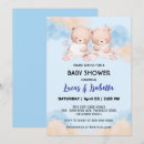 Search for teddy bear twin shower invitations Boy and girl