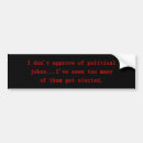 Search for joke bumper stickers Political
