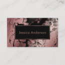 Search for black and rose gold business cards Chic