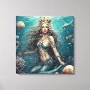 Search for mermaid canvas prints Water