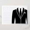 Search for 80th man birthday invitations Black