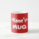 Search for red mugs Red and white