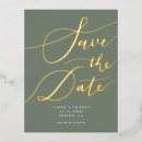 Search for olive green and gold wedding save the dates Modern