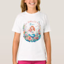 Search for mermaid birthday girls tshirts Watercolor
