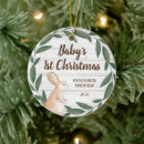 Search for cute bunny rabbit christmas tree decorations Boy