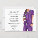 Search for nursing grad invitations Purple