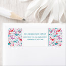 Search for flowers and birds return address labels Floral
