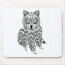 Search for wolf inspirational mousepads Mandala