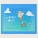 Search for adventure awaits wrapping paper Hot air balloon