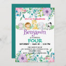 Search for safari elephant birthday invitations Floral
