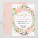 Search for pink and gold bridal shower invitations Peony