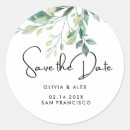 Search for elegant save the date stickers Black and white