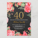 Search for gold 40th birthday invitations Adult birthday party
