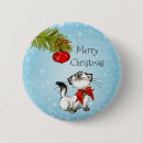 Search for funny christmas badges Kitten