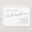 Search for black white bow bridal shower invitations Minimalist