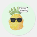 Search for cartoon pineapple stickers Tropical fruit