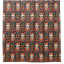 Search for orange and teal shower curtains Flowers