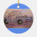 Search for blue truck christmas tree decorations Trucks