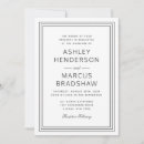 Search for charcoal grey white wedding invitations Modern