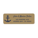 Search for navy and gold wedding return address labels Anchor