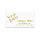 Search for surprise return address labels Gold