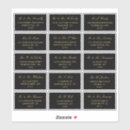 Search for black and gold address labels weddings Script
