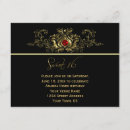 Search for red black gold sweet 16 invitations Girly