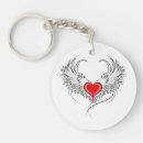 Search for angel wing key rings Heart