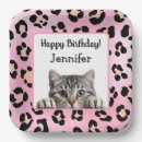 Search for cat birthday plates Let's pawty