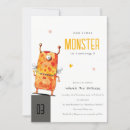 Search for orange monster invitations Cute