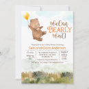 Search for neutral teddy bear baby shower invitations Watercolor