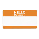 Search for identification labels Hello my name is