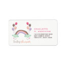 Search for girl baby shower return address labels Whimsical