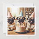 Search for pug birthday invitations Cute