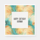 Search for peacock feather napkins Teal