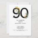 Search for floral 90th birthday invitations Party