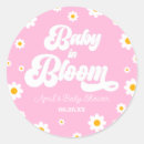 Search for vintage flowers baby shower stickers Baby in bloom
