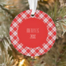 Search for tartan plaid christmas tree decorations Red