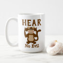 Search for hear no evil mugs Monkey