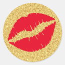 Search for gold kiss stickers Lipstick