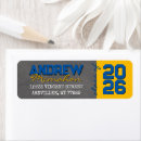 Search for royal blue and gold return address labels Graduation