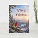 Search for cardinal christmas cards Snowy forest