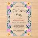 Search for watercolor flowers graduation invitations Feminine