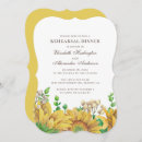 Search for sunflower rehearsal dinner invitations Botanical