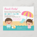 Search for swimsuit birthday invitations Beach